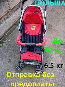 ⭐✅  Детская Коляска Трость VSP-11-V Красный, 6.5 кг., 3 положения. НОВАЯ! Польша! Без Капюшона