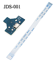 Плата питания, модуль зарядки Micro USB Dualshock 4 JDS-001 + шлейф питания