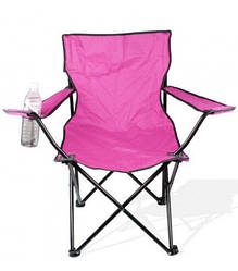 Складаний стілець для туризму та риболовлі Camping Quad Chair (рожевий)