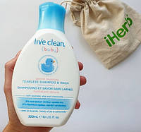 Live clean шампунь и гель для детей, мягкое увлажнение, для душа без слез (300 мл)