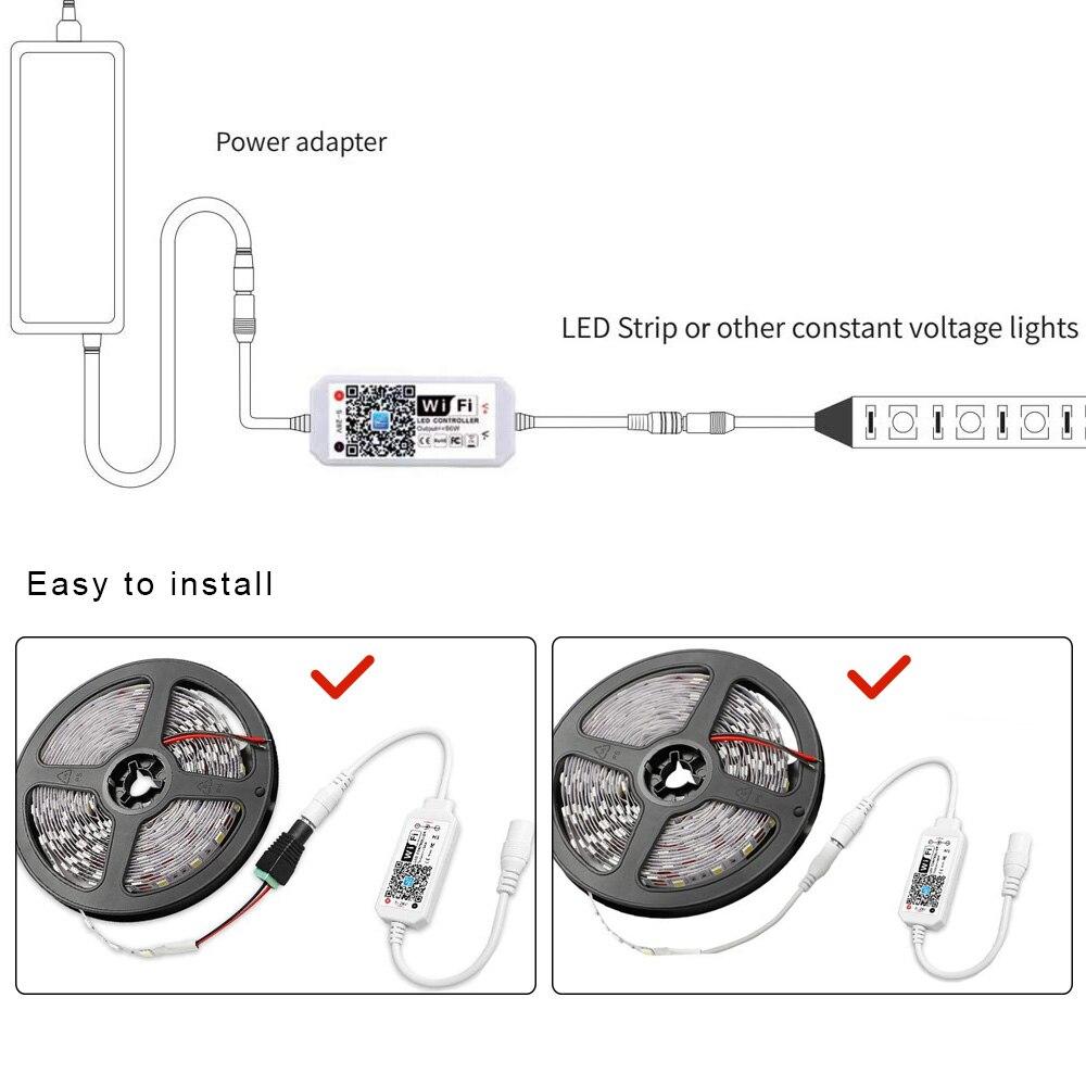 LED Диммер WiFIi для светодиодных лент и модулейSmart Alexa | 5-24 В - фото 3 - id-p1439701654