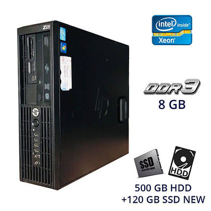 Комп'ютер HP Z210 CMT Workstation SFF/Intel Xeon E3-1240 (4 (8) ядра по 3.3 — 3.7 GHz) / 8 GB DDR3 / 120 GB, фото 1