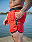 Червоні шорти пляжні плавальні молодіжні, чоловічі купальні яскраві плавки для пляжу (шорти для купання), фото 3