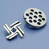 Нержавійка ніж та решітка для м'ясорубки Braun Power Plus G3000 G1300 G1500 G1100 4195 8мм, фото 2