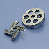 Ніж та решітка груба для м'ясорубки Braun Power Plus 1300 4195 G3000 G1300 G1100 G1500, фото 3