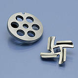 Ніж та решітка груба для м'ясорубки Braun Power Plus 1300 4195 G3000 G1300 G1100 G1500, фото 2