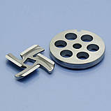 Ніж та решітка груба для м'ясорубки Braun Power Plus 1300 4195 G3000 G1300 G1100 G1500, фото 4