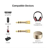 Перехідник UGREEN 6,35 мм на 3,5 мм гніздовий адаптер для стереонаушников, гітари, цифрового піаніно, фото 3