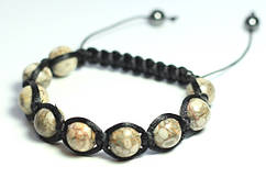 Браслет Шамбала з натурального каменю Яшма