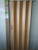 Дверь-ширма-гармошка Сосна Медовая 820х2030х0,6 мм №10 межкомнатная пластиковая глухая