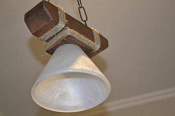 Дерев'яна люстра в альтанку Конус 1