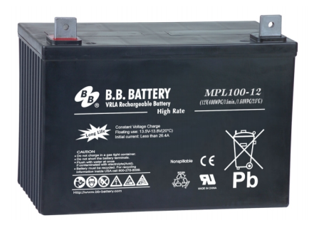 Акумулятор BB Battery MPL100-12 / UPS12400XW 12В 100Ач герметичний необслуговуваний (12 років)
