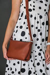 Жіноча шкіряна сумка Літо, натуральна шкіра Grand, колір коричневый, відтінок Коньяк