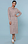 Тепле вільне ангорове жіноче плаття міді великих розмірів 48, 50, 52, 54 колір бордовий, бежевий, фото 3