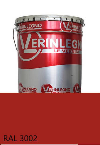 Краска полиуретановая для мебели Verinlegno Италия, Цвет RAL 3002, двухкомпонентная, фото 2