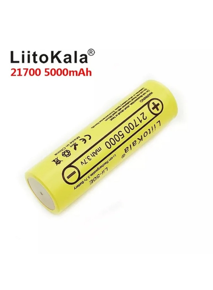 Акумуляторна батарейка LiitoKala 21700 5000 mAh Li-ion 3.7V