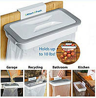 Навесной держатель для мусорных пакетов с крышкой Attach-A-Trash На кухню, в ванную, в комнату Настоящие фото