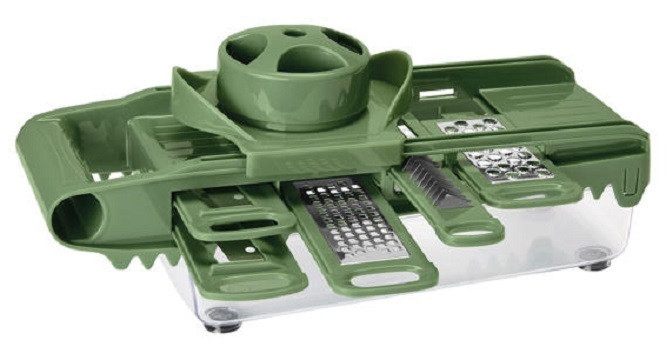 Овочерізка багатофункціональна Ernesto Multi-Purpose Grater 5 насадок, зелена