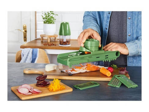 Овочерізка багатофункціональна Ernesto Multi-Purpose Grater 5 насадок, зелена, фото 4