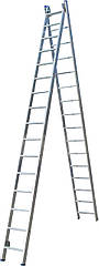 Драбина ELKOP VHR Profi 2x16 алюмінієва, 2 секції, 16 ступенів (37496)