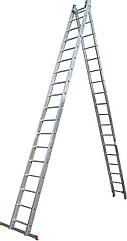 Драбина ELKOP VHR Profi 2x18 алюмінієва, 2 секції, 18 ступенів (37497)
