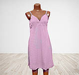 Жіноча нічна сорочка Samo на тонких бретелях коротка КОЛІР РАНДОМНИЙ із бавовни, M, фото 2