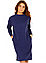 Жіноче однотонне вільне плаття прямого кроя, розміри XS, S, M, колір чорний, фіолетовий, зелений, фото 3