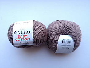 Пряжа для в'язання Бебі Коттон Gazzal Газзал (Cotton Baby Gazzal) 3434 мокко