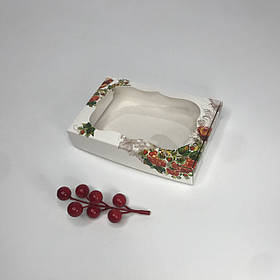 Коробка для пряника, 150*100*30 мм, з вікном, "Калина"