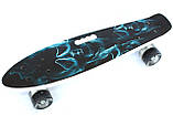 Ліцензійний, найкращої якості Пенні борд Penny Board 822 Принт Акула, фото 3