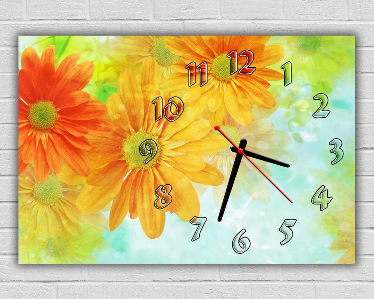 Купить Красивые часы для малышей в детскую IdeaX Цветочки, 30х45 см ...