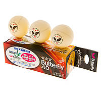 Кульки для настільного тенісу Batterfly***, 3шт, білий, BB-4803W