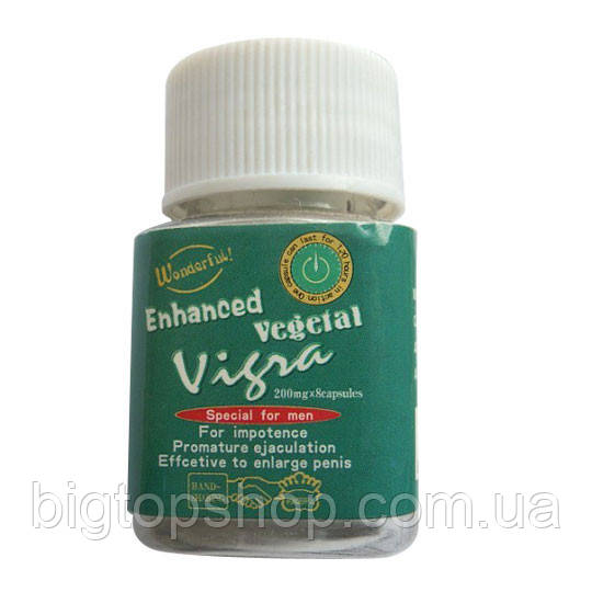 Капсули для потенції Vigra Vegetal Vigra-Vip Вигра Веджетал Віп препарат для потенції 8 капсул в упаковці