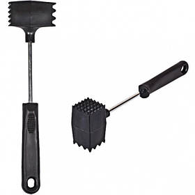 Молоток для відбивання м'яса чорний 25см, ударна частина 6*3см KNZ