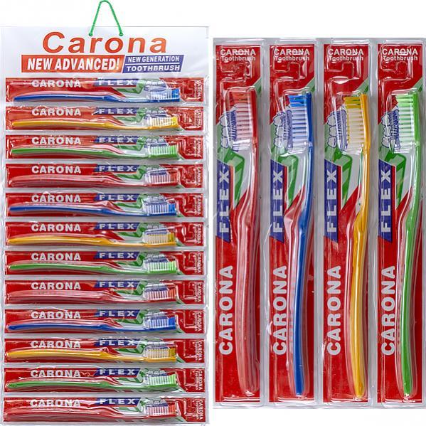Зубні щітки "CARONA" 18,5 см на блістері 651