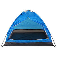 Палатка двухместная для кемпинга и туризма с чехлом, Хаки с серым