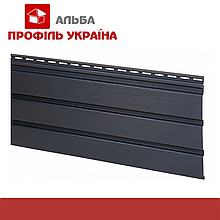 Айдахо - карнизна підшивка - ПАНЕЛЬ Айдахо ГРАФІТОВА БЕЗ ПЕРФОРАЦІЇ 3,0 М; 0,90 М2