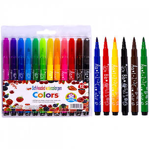 Фломастер - пензлик 12 кольорів "Colors"1818-12 KNZ, фото 1