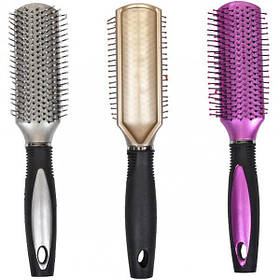 Щітка масажна вузька 9581 двокольорова 23см KNZ