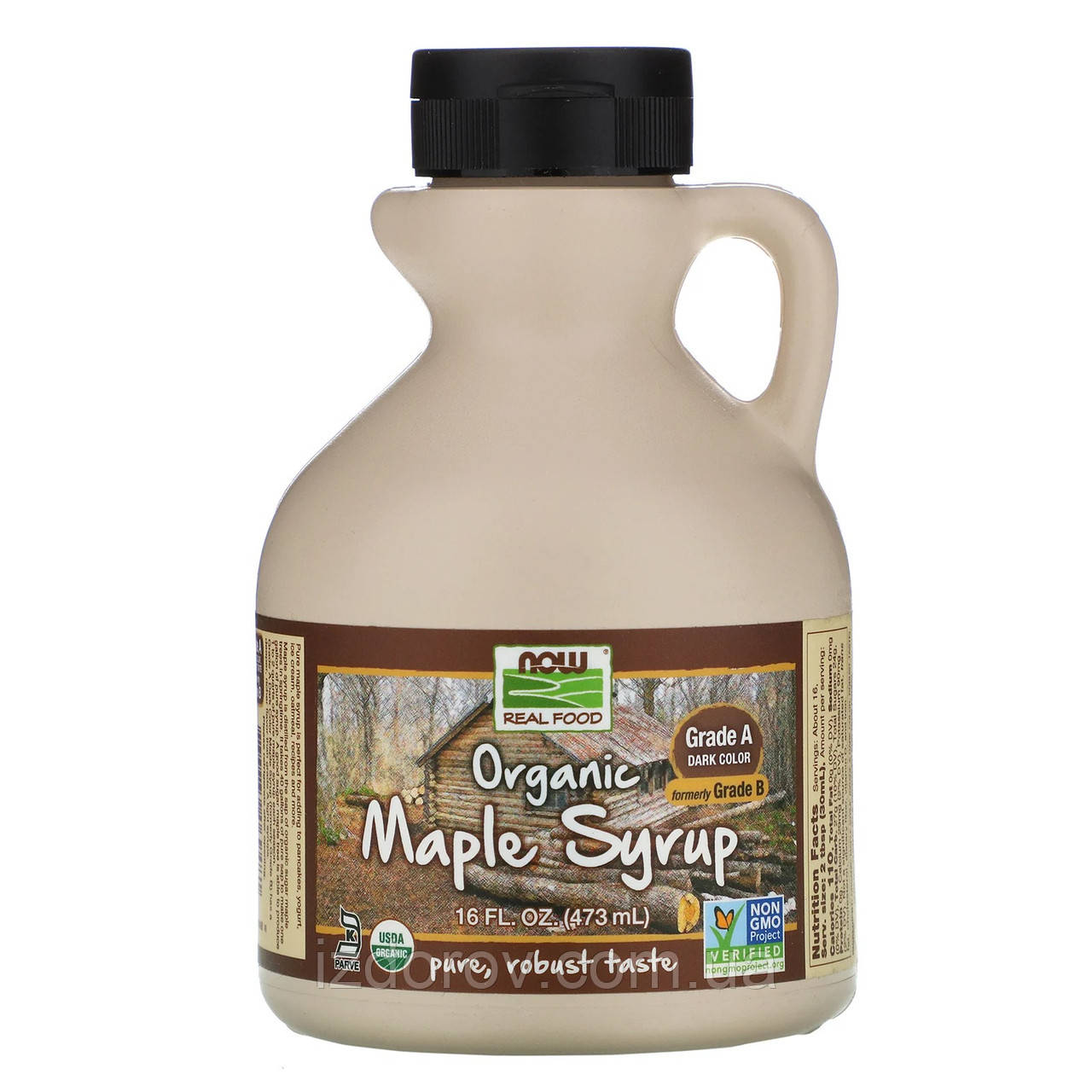 Now Foods, Органічний Кленовий сироп, клас A, темного кольору, Organic Maple Syrup, 473 мл