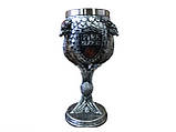 Винний бокал у стилі Гри престолів 200 мл — келих із нержавіючої сталі та епоксидної смоли, фото 2