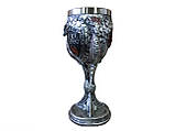 Винний бокал у стилі Гри престолів 200 мл — келих із нержавіючої сталі та епоксидної смоли, фото 3