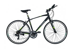 Велосипед TRINX Free 1.0 28"рама - S Matt Black-Grey-Green