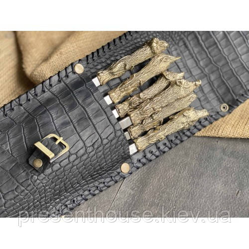 Набір шампурів ручної роботи "Трофей" у закритому сагайдаку, фото 1