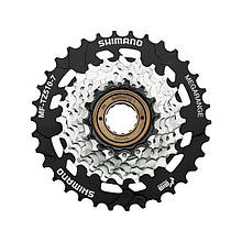 Зірки задні з трещеткой Shimano MF-TZ510-7, 14-34, срібл, 7-зв.