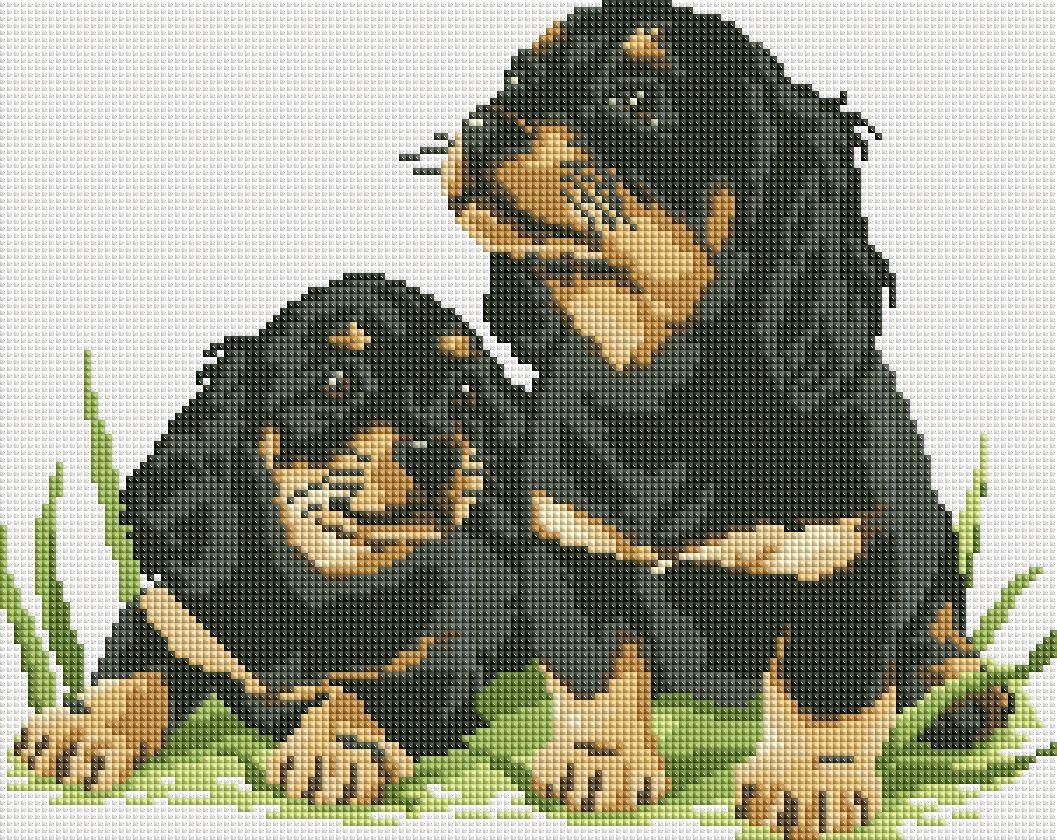 Набір алмазного вишивання NKF Дві собаки D0239, фото 1