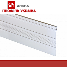 АЙДАХО - КАРНИЗНА ПІДШИВКА - ПАНЕЛЬ АЙДАХО БІЛА ПЕРФОРОВАНА 3,0 М; 0,90 М2
