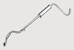 Резонатор Ланос, Сенс BOSAL (293-049) (під хомут седан) Нержавіюча сталь. Оригінал. Посилений /Босал/