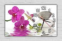 Дизайнерские настенные часы, настенные часы в прихожую, картина часы, оригинальные подарки для дома Орхидеи,