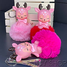 Брелок - пушок "Оленятко на браслеті", мікс, Брелок "Оленёнок"